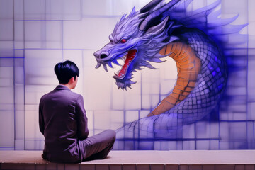 将棋の竜王戦をイメージしたグラフィック素材、広告素材、