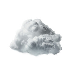 Fluffy White Cloud on transparent Background