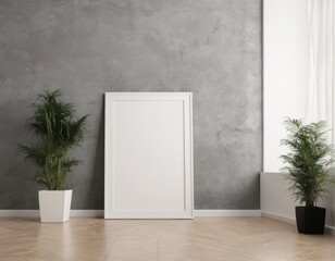 Minimalist Mockup Frame in a Stylish Apartment, Mockup Frame, Interior mockup with house background