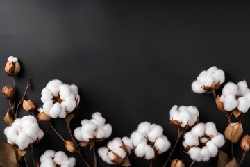 cotton, dark background