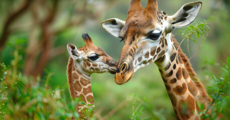 Giraffe. Photography of wild animal in natural habitat.