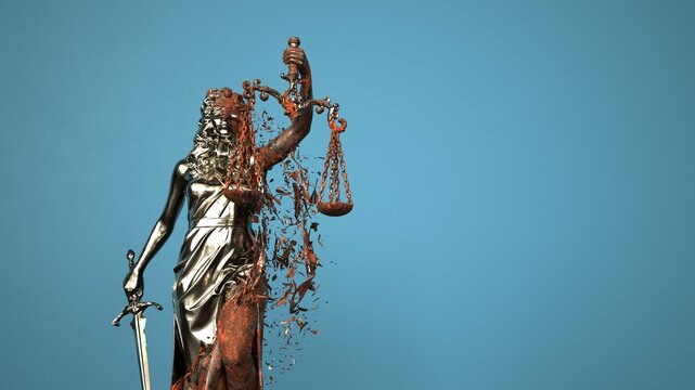 Lady Justic Statue, Law Reform - 3D Illustration