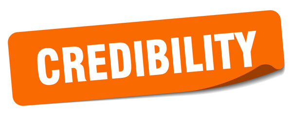 credibility sticker. credibility label