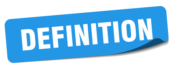 definition sticker. definition label