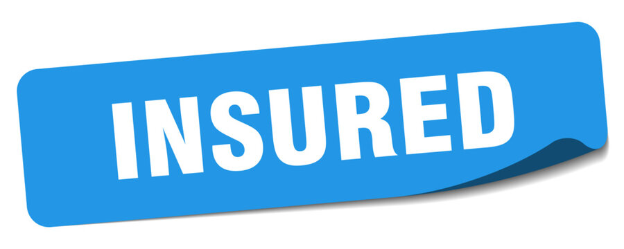 insured sticker. insured label