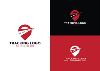 A tracking logo or a tracking system business logo design concept fleet service logo