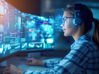 person working on computer