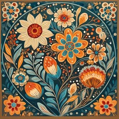 seamless pattern with flowers