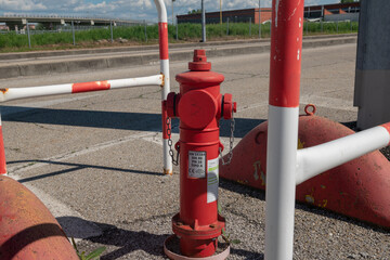 hydrant, fire safety affects the design of the points with the hose connections for the firefighters. fire control and maintenance. fire prevention.