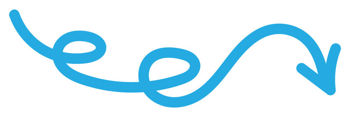 Print Round curl long arrow. Undulating arrow icon