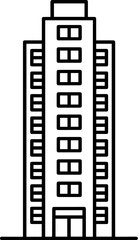 Obraz premium Building black line style vector illustration