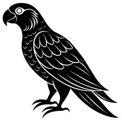 Simple parrot silhouette vector illustration.

