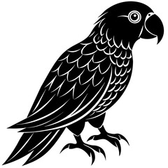 Simple parrot silhouette vector illustration.

