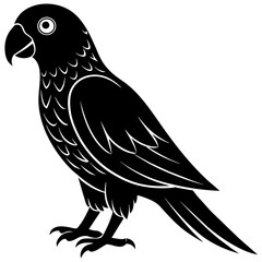 Obraz premium Simple parrot silhouette vector illustration.