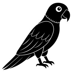 Simple parrot silhouette vector illustration.

