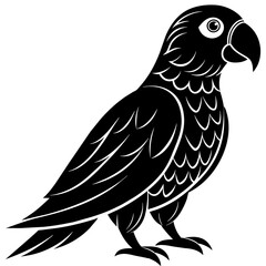 Simple parrot silhouette vector illustration.

