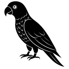 Fototapeta premium Simple parrot silhouette vector illustration.