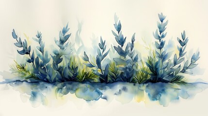 This watercolor illustration features an undersea element design hand drawn with watercolor paint. It is a fine illustration suitable for greeting cards, printing, and other design projects.