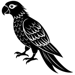 Simple parrot silhouette vector illustration.

