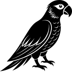 Simple parrot silhouette vector illustration.

