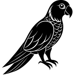 Simple parrot silhouette vector illustration.

