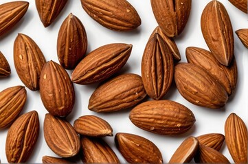 Obraz premium almonds on white background