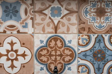 Tile Motifs Background Photo, Uskudar Istanbul, Turkiye (Turkey)