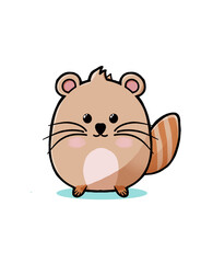 Picture of a mouse, cute cartoon style Suitable for general work and various graphic works