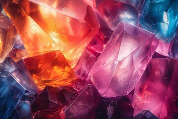 Material science abstract tamplate for presentation, crystal lattice and cells, AI generated