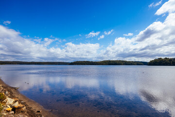 Obraz premium Wallaga Lake in New South Wales in Australia