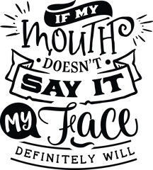 Funny typography t-shirt design inspired by eye test chart. Black or white vector design for tee print.