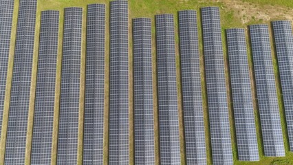 Obraz premium aerial view of Castle Hill Hospital solar power East Riding of Yorkshire, England
