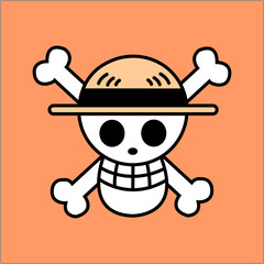 an image or logo with a pirate theme, suitable for stickers