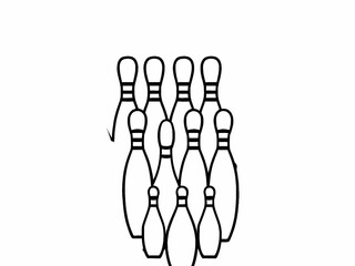 Fototapeta premium bowling ball pins isolated on white background