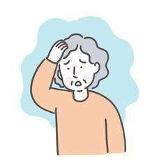 シニア女性の体調不良