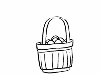 basket with eggs