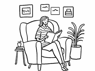 Woman  sitting on a chair