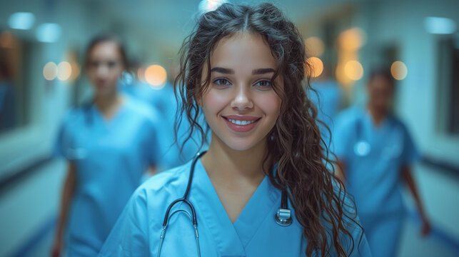 healthcare professionals doctor and nurse taking care of patients