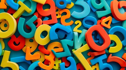 A colorful background of numbers.