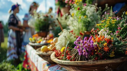 Experience the enchanting allure of Midsummer in Latvia during the vibrant summer months Delight in the traditional Latvian midsummer dishes and immerse yourself in the joyful festivities o
