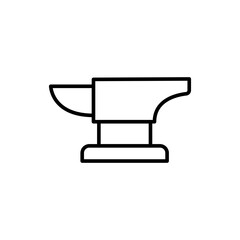 Anvil outline icons, minimalist vector illustration ,simple transparent graphic element .Isolated on white background
