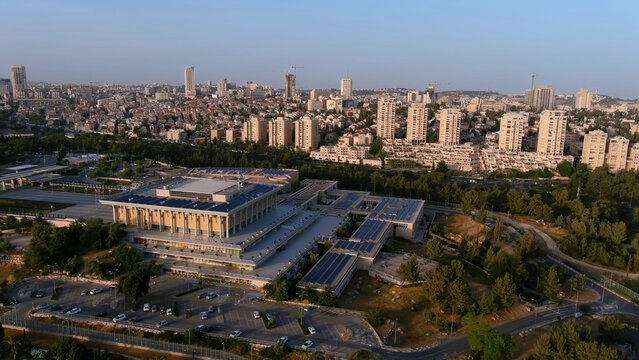 Israel parliament (Knesset), Aerial view
Drone view from the capital of Israel, Jerusalem, 2022, Israel

