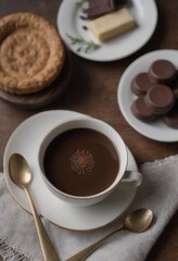 cup of coffee and chocolate