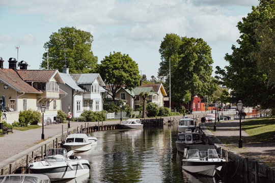 View of a canal through the city