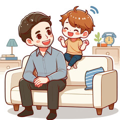  Father and son Adobe Illustrator Artwork