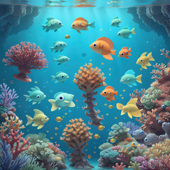 fish, sea, underwater, coral, reef, tropical, ocean, water, aquarium, animal, marine, nature, diving, life, cartoon, blue, colorful, red, aquatic, wildlife, scuba, egypt, yellow, jellyfish, sea, fish,