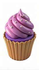 cupcake with pink icing and sprinkles