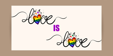 Vector illustration of Happy Pride Month social media feed template