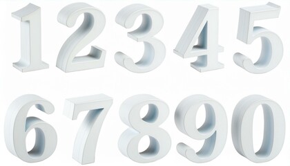 0から9までの3D数字セット