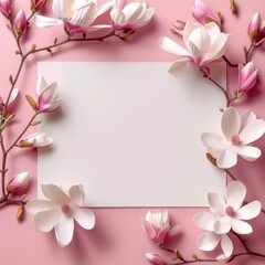 Greeting card mockup. Decorative greeting card, background for invitations, birthdays or weddings.